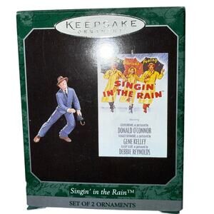 Hallmark Keepsake Ornaments Singin' in the Rain Set/2 Minatures Mini 1998 NIB